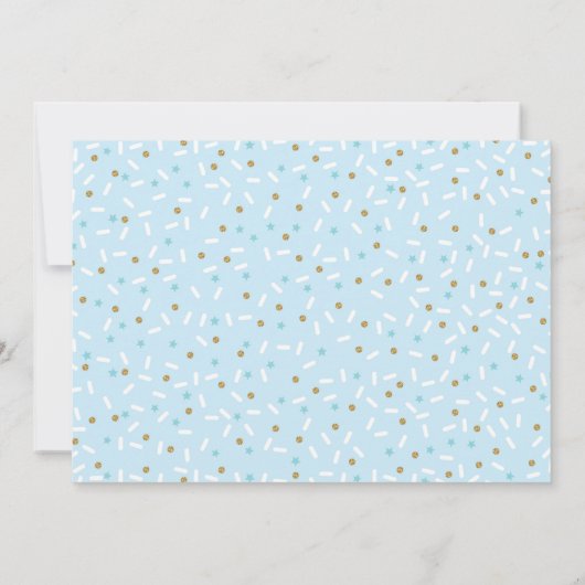 Boy Donut Invitation Cute Doughnut Birthday Party Kaart (Achterkant)