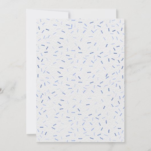 Boy Donuts Sprinkle Baby shower Kaart (Achterkant)