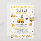Boy Dump Alles Bouw Verjaardagsfeest Kaart (Voorkant)