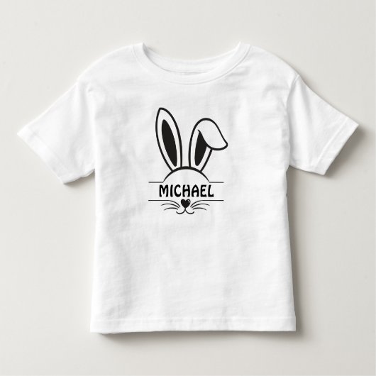 Boy Easter Bunny Face Toddler T-shirt (Voorkant)