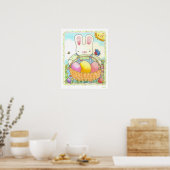 Boy Easter Bunny poster (Keuken)