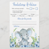 Boy Elephant Baby shower Double Game Flyer (Voorkant)