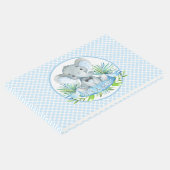 Boy Elephant Baby shower Gastenboek (Hoek)