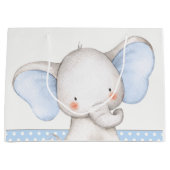 Boy Elephant Baby shower Groot Cadeauzakje (Voorkant)