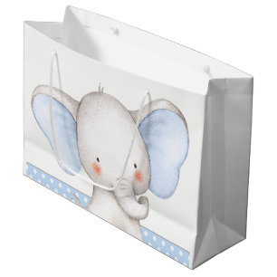 Boy Elephant Baby shower Groot Cadeauzakje