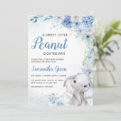 Boy Elephant Baby shower Kaart (Staand voorkant)