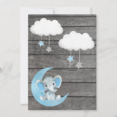 Boy Elephant Baby shower Prediction Advice Card Kaart (Achterkant)