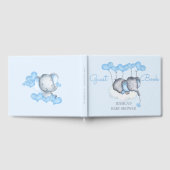 Boy Elephant Blue Baby shower Gastenboek (Volledig)