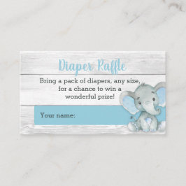 Boy Elephant Luier Raffle Kaarten