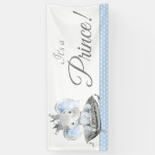 Boy Elephant Prince Baby shower Banners (Verticaal)