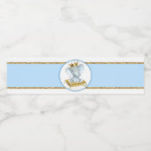 Boy Elephant Prince Baby shower Waterflesetiket Waterfles Etiket (Enkel label)