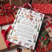 Boy Elf | Kinder Kerst Elf Afscheidsbrief Kaart