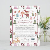 Boy Elf | Kinder kerstbrief Elf Goodbye (Staand voorkant)