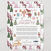 Boy Elf | Kinder kerstbrief Elf Goodbye (Voorkant / Achterkant)