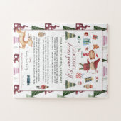 Boy Elf | Kinder kerstbrief Elf Goodbye Legpuzzel (Horizontaal)
