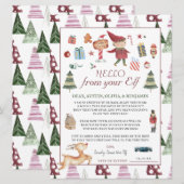 Boy Elf | Kinder kerstbrief Elf Hallo (Voorkant / Achterkant)