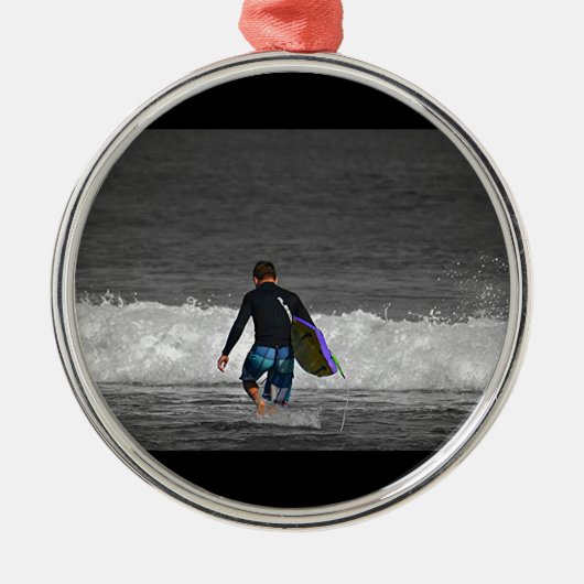 BOY EN ZIJN BOOGIE BOARD METALEN ORNAMENT (Voorkant)