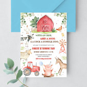 Boy Farm Dieren Boy Barnyard Verjaardagsfeest Kaart