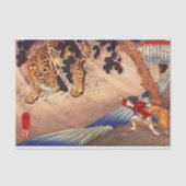 Boy Fights Tiger, Kuniyoshi, Ukiyoe Tissuepapier (Voorkant)