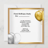 Boy First Birthday 1st Gentleman Prince Genius Kaart (Achterkant)