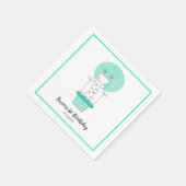 Boy First Birthday Giraffe Party Servet (Hoek)