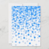 Boy First Birthday Modern Krijtbord Blauw Confetti Kaart (Achterkant)