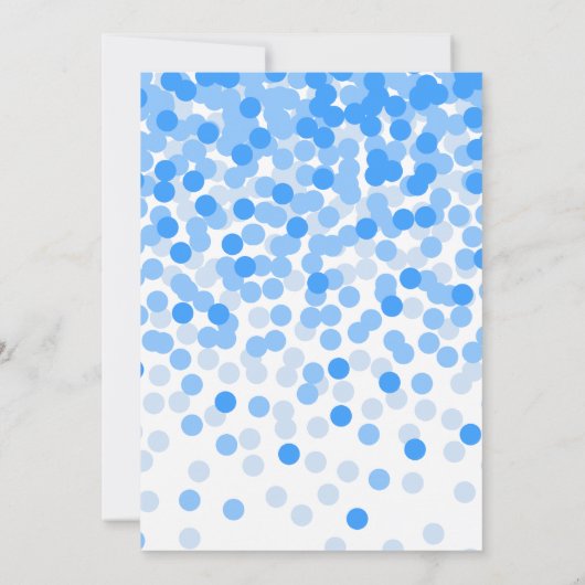 Boy First Birthday Modern Krijtbord Blauw Confetti Kaart (Achterkant)