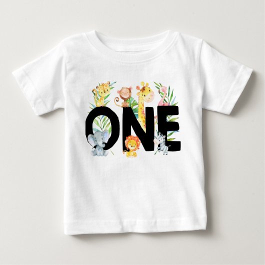 Boy First Birthday Wild One Oerwoud Safari Schatti (Voorkant)