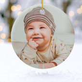 Boy First Christmas Hand Drawn Airplanes Photo Keramisch Ornament