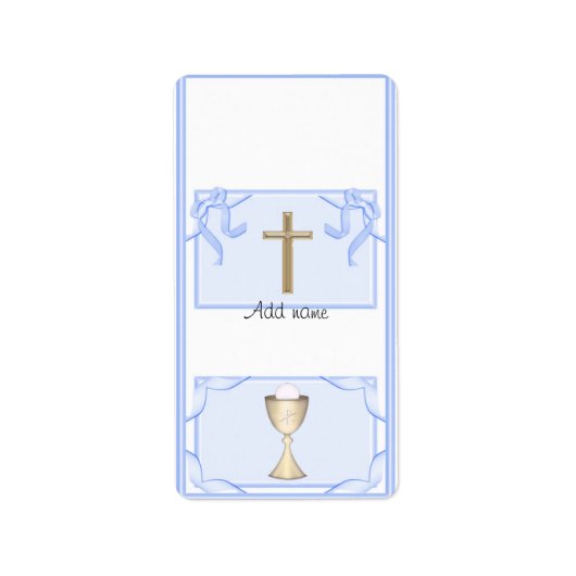 Boy First Commune Hershey Mini Snoep Wrapper Etiket (Voorkant)