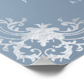 Boy First Communion Dusty Blue  Welkom Poster (Hoek)