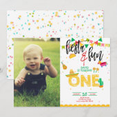 Boy First Fiesta verjaardagsfoto Afbeelding Kaart (Voorkant / Achterkant)