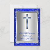 Boy First Heilige Commune Silver Royal Blue Kaart (Voorkant)