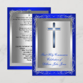 Boy First Heilige Commune Silver Royal Blue Kaart (Voorkant / Achterkant)