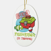 Boy Fisherman in opleiding Keramisch Ornament (Links)