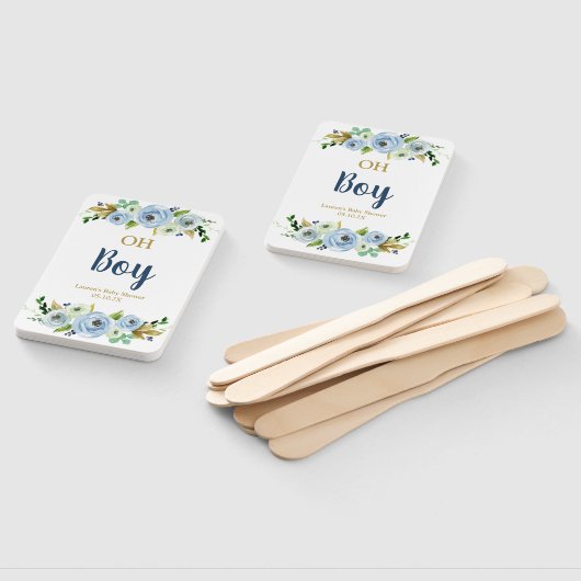 Boy Floral baby shower Handwaaier (Niet-gemonteerd)
