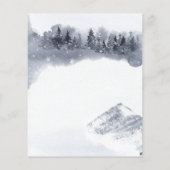 Boy Fox Baby shower Winter Woodland Uitnodiging Flyer (Achterkant)