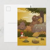 Boy Funny Schattige Oerwoud Safari Dieren Briefkaart (Voorkant / Achterkant)