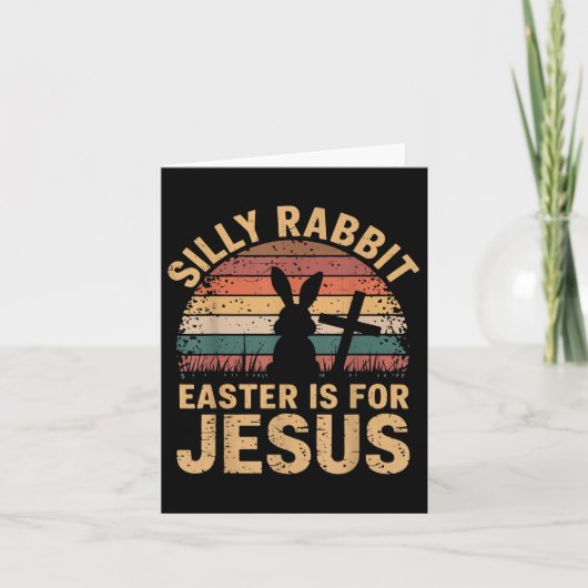 Boy Gekke Rabbit Easter is Jesus Funny Christelijk Kaart (Voorkant)