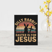 Boy Gekke Rabbit Easter is Jesus Funny Christelijk Kaart (Gele Bloem)