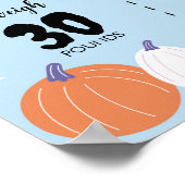 Boy Ghost 1e verjaardag Mijlpaal teken Poster (Hoek)