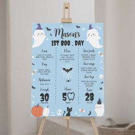 Boy Ghost 1e verjaardag Mijlpaal teken Poster