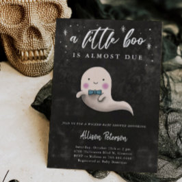 Boy Ghost Halloween Baby shower Little Boo Kaart