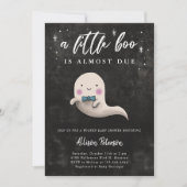 Boy Ghost Halloween Baby shower Little Boo Kaart (Voorkant)