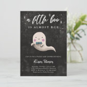Boy Ghost Halloween Baby shower Little Boo Kaart (Staand voorkant)