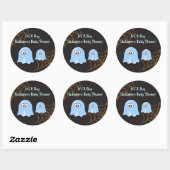 Boy Ghost Halloween Baby shower Stickers (Vel)
