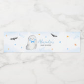 Boy Ghost Halloween Baby shower Waterfles Etiket (Enkel label)