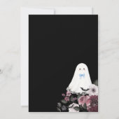 Boy Ghost Little Boo Floral Gothic Baby Shower  Kaart (Achterkant)