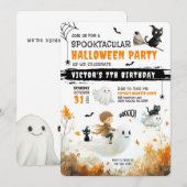 Boy Ghost Rider Halloween Party Kaart (Voorkant / Achterkant)