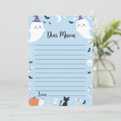 Boy Ghost Time Capsule Note Bericht Kaart (Staand voorkant)